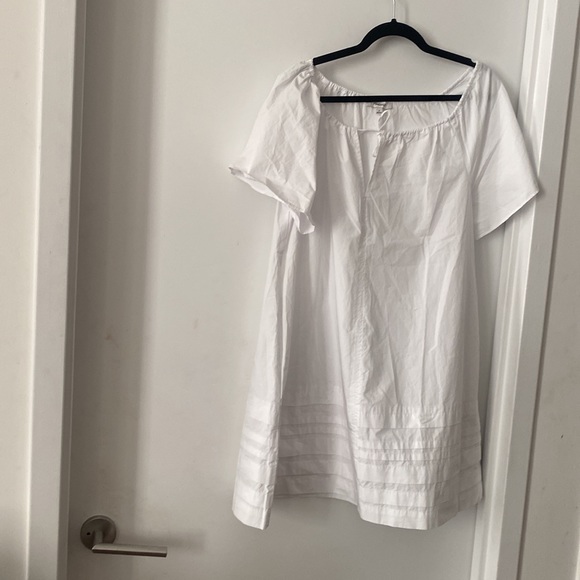 MADEWELL Flutter Sleeve Cotton Poplin Minidress - Picture 5 of 7